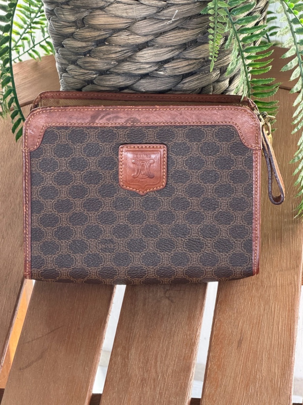 CELINE Macadam PVC  Clutch Wristlet